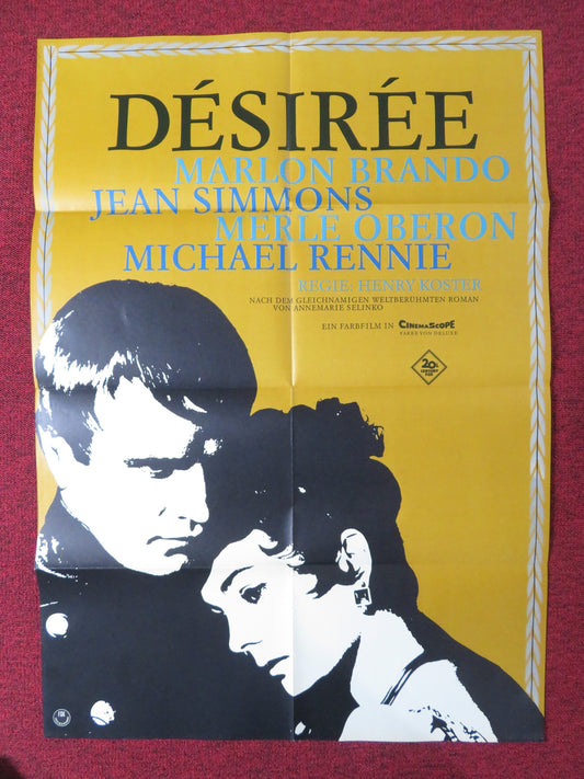 DESIREE GERMAN A1 POSTER FOLDED MARLON BRANDO JEAN SIMMONS R1960s