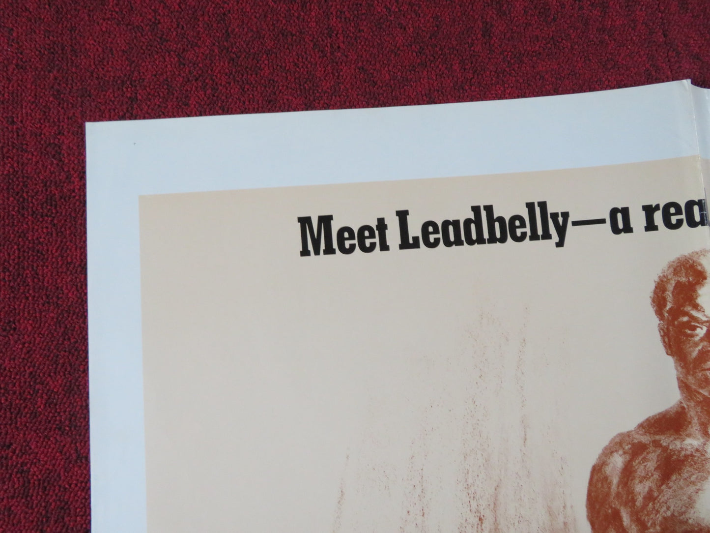 LEADBELLY FOLDED US ONE SHEET POSTER ROGER E. MOSLEY JAMES BRODHEAD 1976