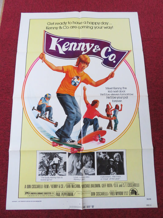 KENNY & CO FOLDED US ONE SHEET POSTER DAN MCCANN MICHAEL BALDWIN 1976