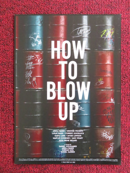 HOW TO BLOW UP A PIPELINE - B JAPANESE CHIRASHI (B5) POSTER ARIELA BARER 2022