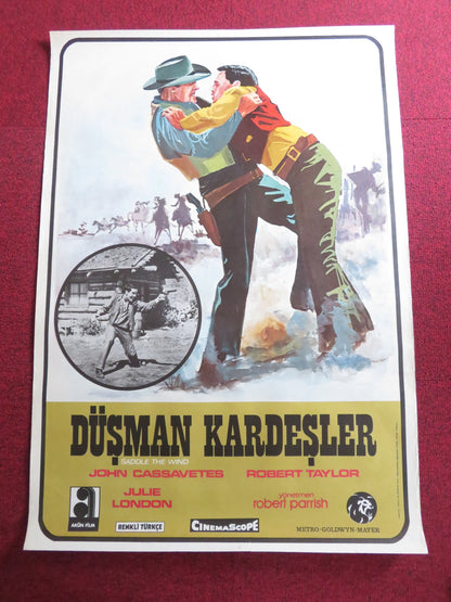 SADDLE THE WIND TURKISH POSTER ROLLED JOHN CASSAVETTES ROBERT TAYLOR R1970s