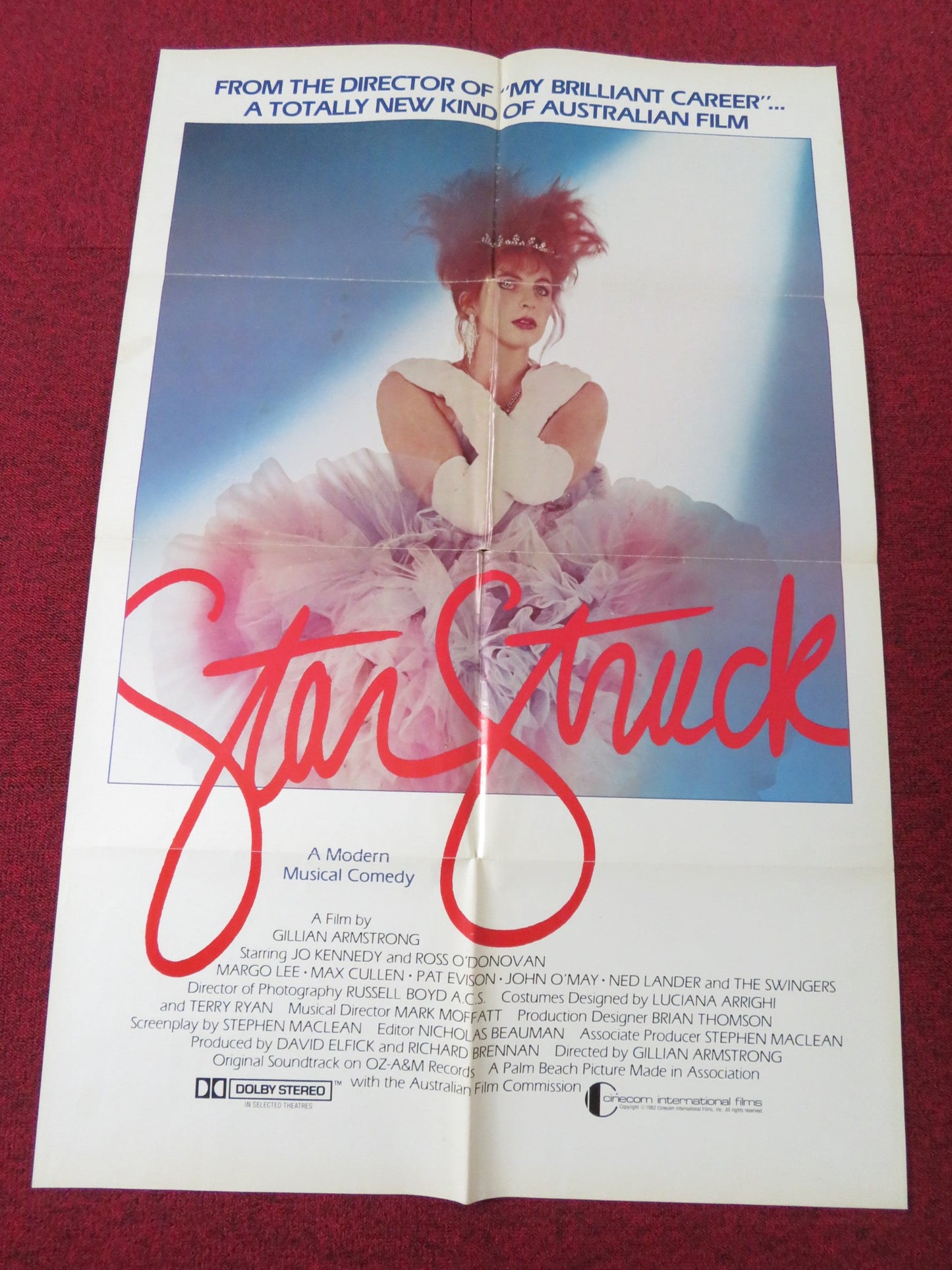 STARSTRUCK FOLDED US ONE SHEET POSTER JOEY KENNEDY ROSS O'DONOVAN 1982