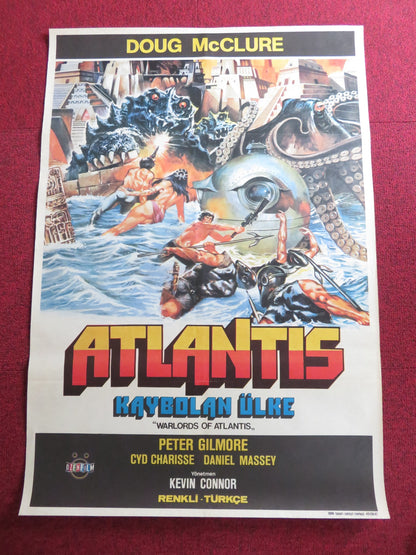 WARLORDS OF ATLANTIS TURKISH POSTER ROLLED DOUG MCCLURE PETER GILMORE 1978