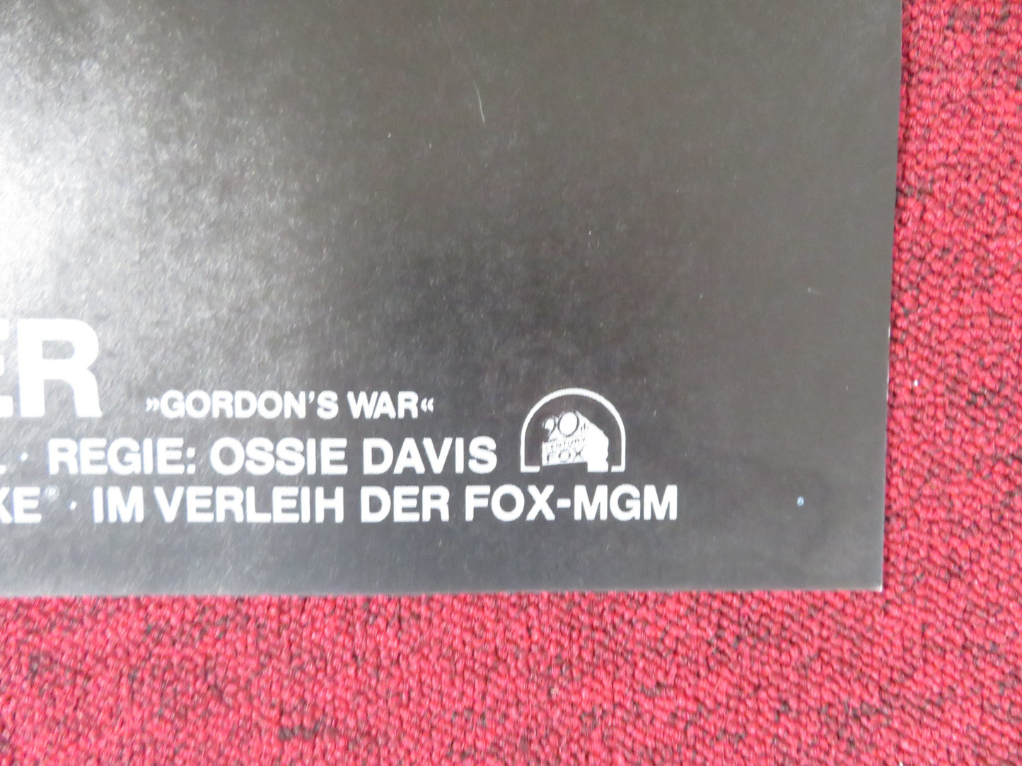 GORDON'S WAR GERMAN A1 POSTER FOLDED PAUL WINFIELD CARL LEE 1974