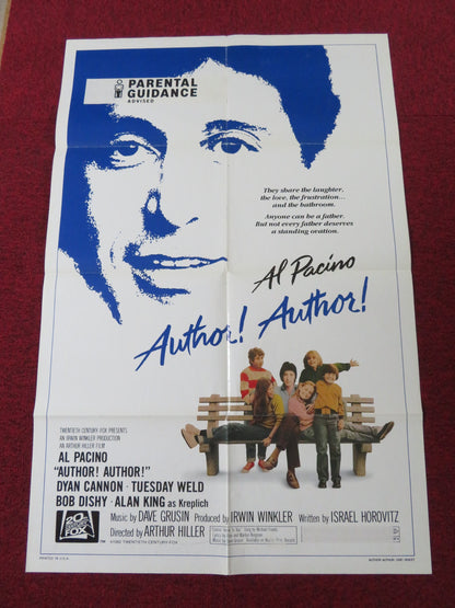 AUTHOR! AUTHOR! - B FOLDED US ONE SHEET POSTER AL PACINO DYAN CANNON 1982