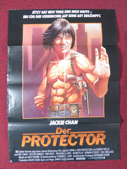 THE PROTECTOR GERMAN A1 POSTER FOLDED JACKIE CHAN DANNY AIELLO 1986