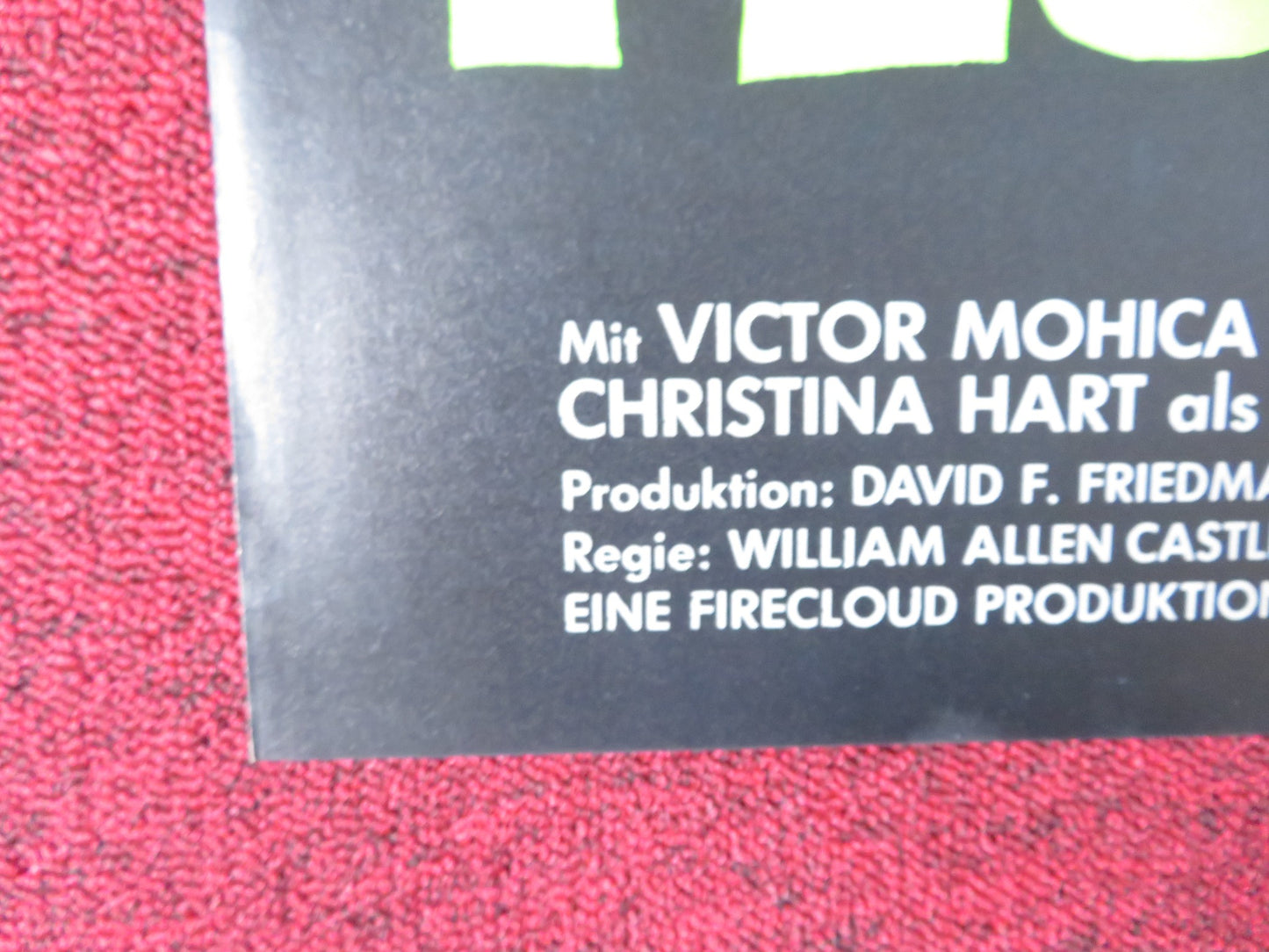 JOHNNY FIRECLOUD GERMAN A1 POSTER FOLDED VICTOR MOHICA RALPH MEEKER 1976