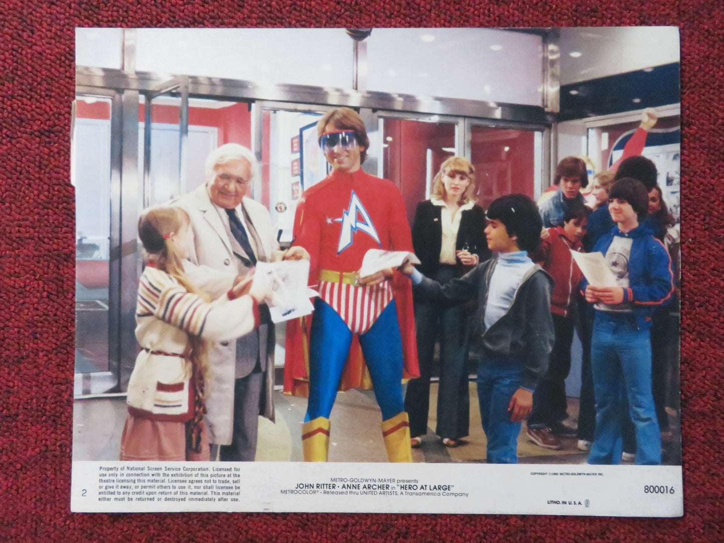 HERO AT LARGE - 2 LOBBY CARD JOHN RITTER ANNE ARCHER 1980