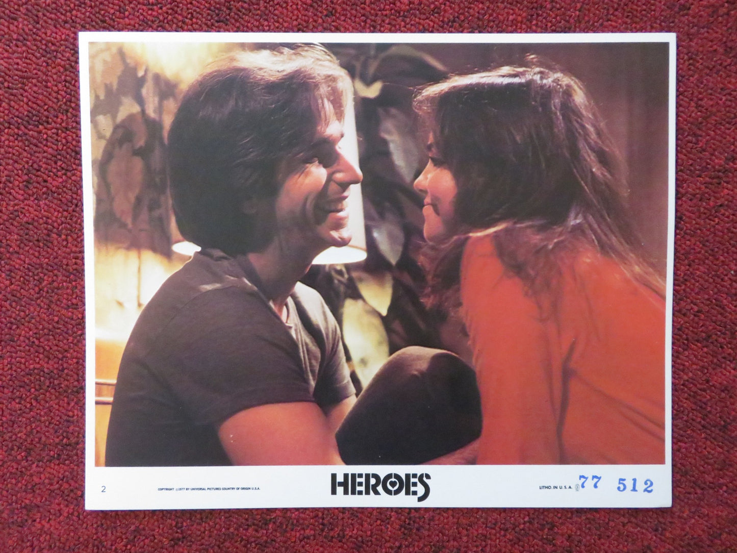 HEROES- 2  LOBBY CARD HENRY WINKLER SALLY FIELD 1977