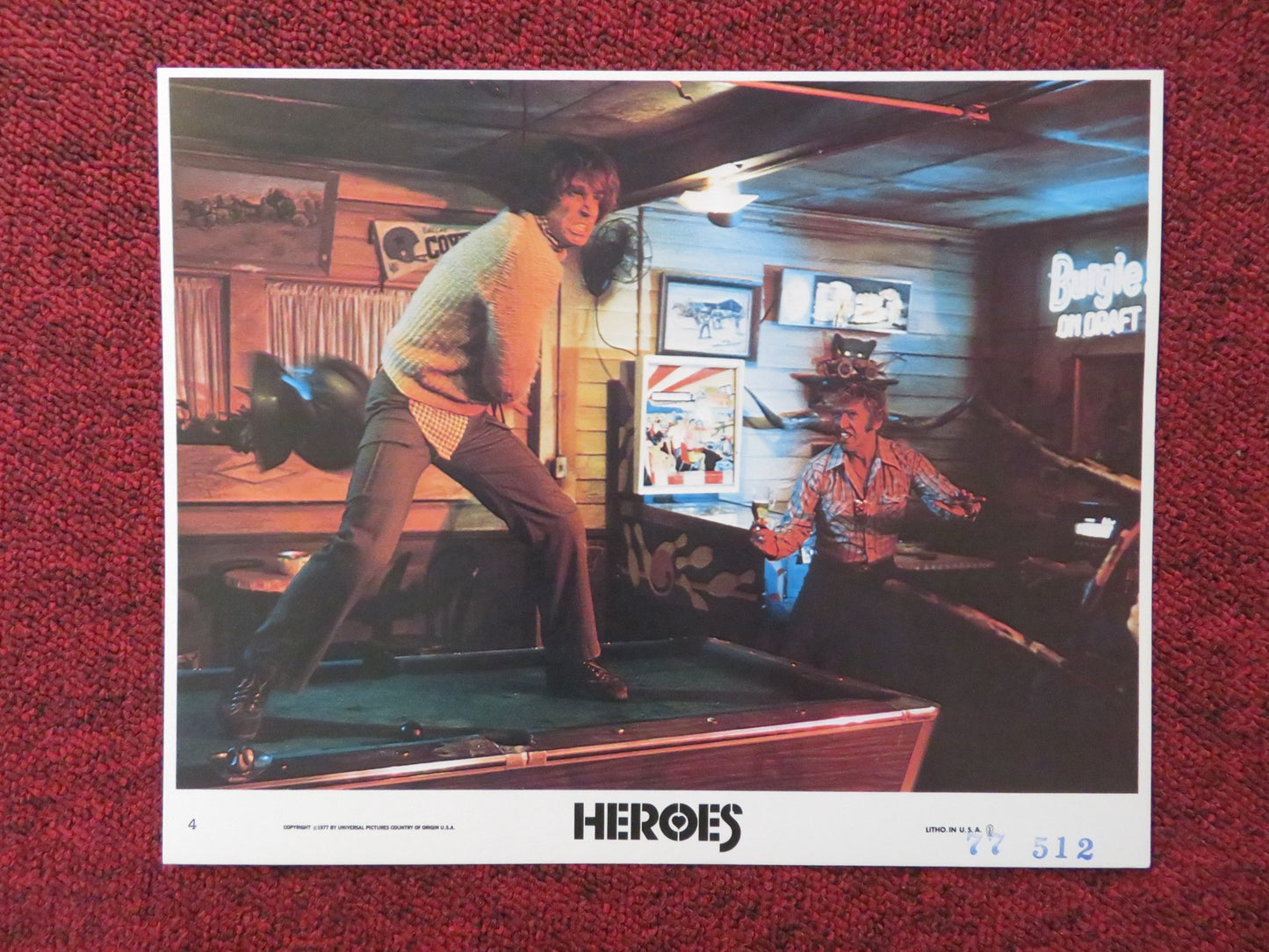 HEROES- 4  LOBBY CARD HENRY WINKLER SALLY FIELD 1977