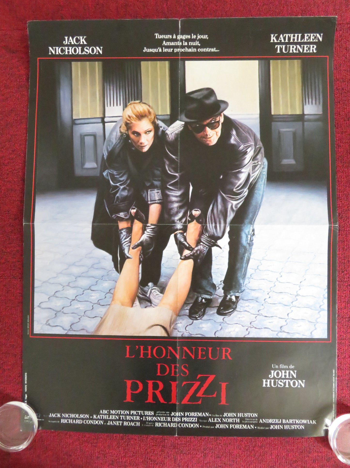 PRIZZI'S HONOR FRENCH POSTER ROLLED JACK NICHOLSON KATHLEEN TURNER 1985