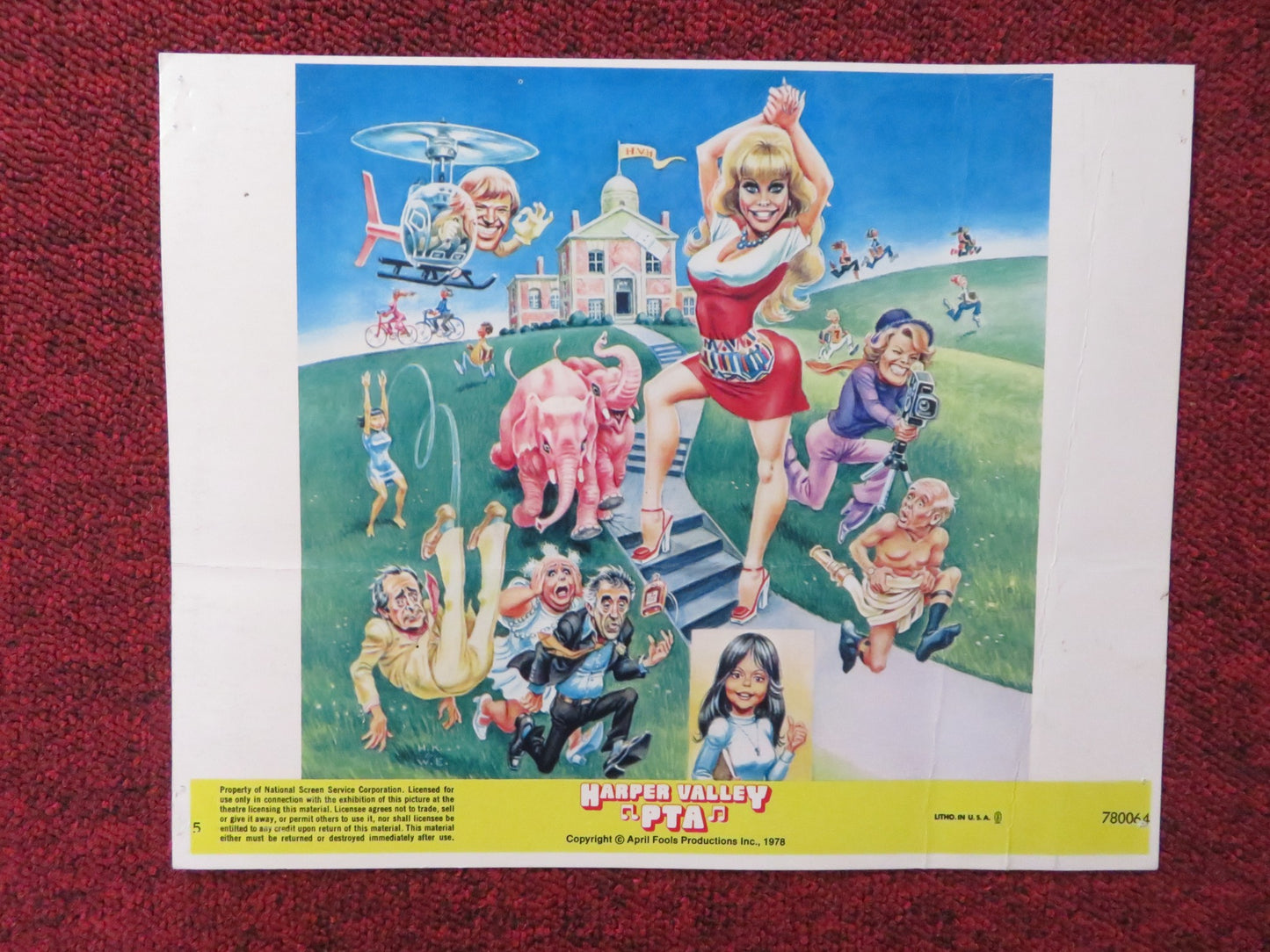 HARPER VALLEY P.T.A - 5 LOBBY CARD BARBARA EDEN  RONNY COX 1978