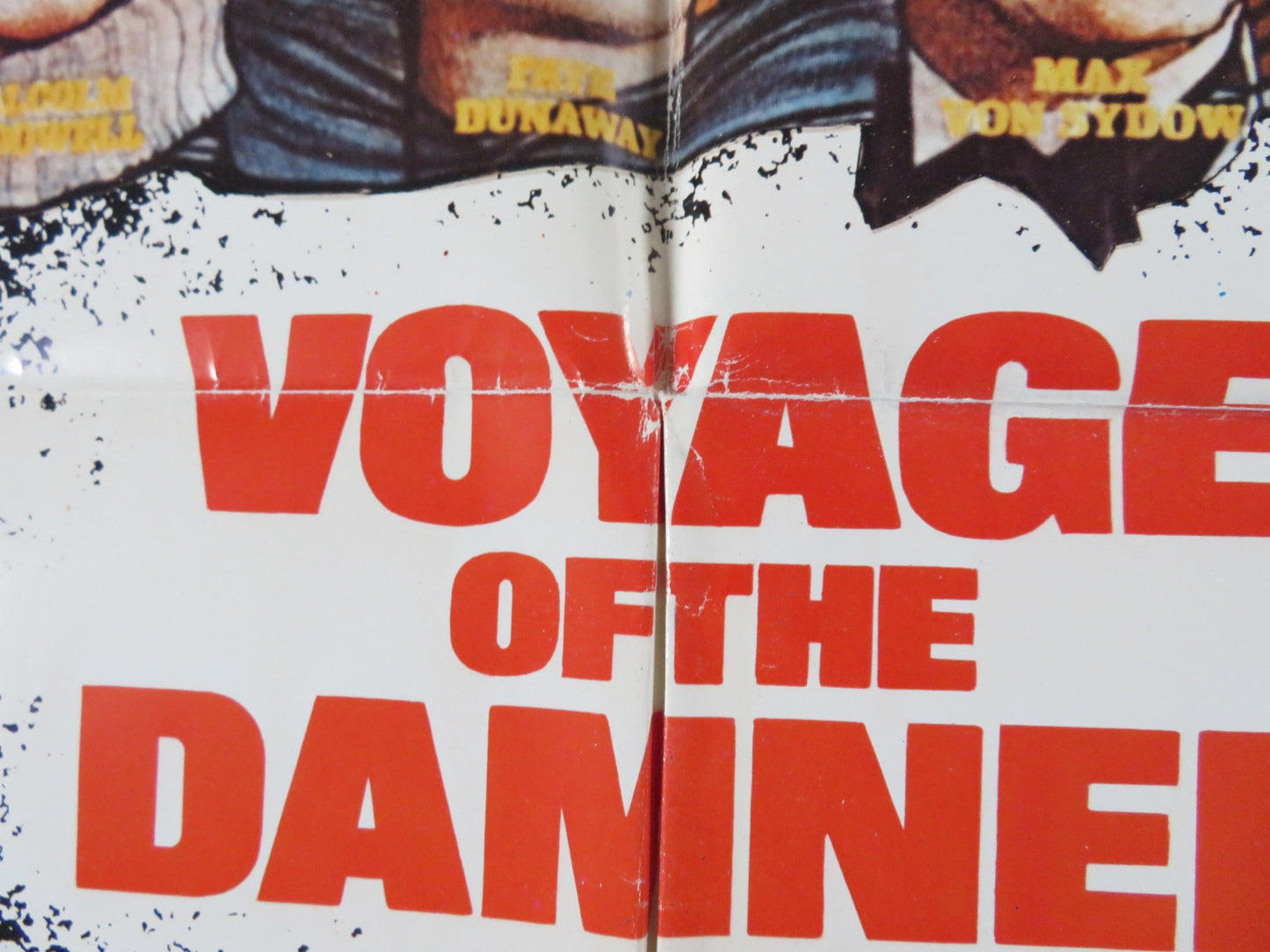 VOYAGE OF THE DAMNED - B FOLDED US ONE SHEET POSTER FAYE DUNAWAY O. WELLES 1976