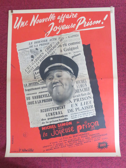 LA JOYEUSE PRISON FRENCH POSTER ROLLED MICHEL SIMON DED RYSEL 1956