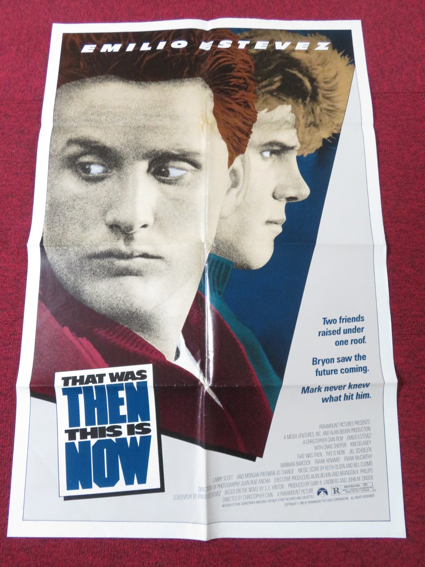 THAT WAS THEN... THIS IS NOW FOLDED US ONE SHEET POSTER EMILIO ESTEVEZ 1985