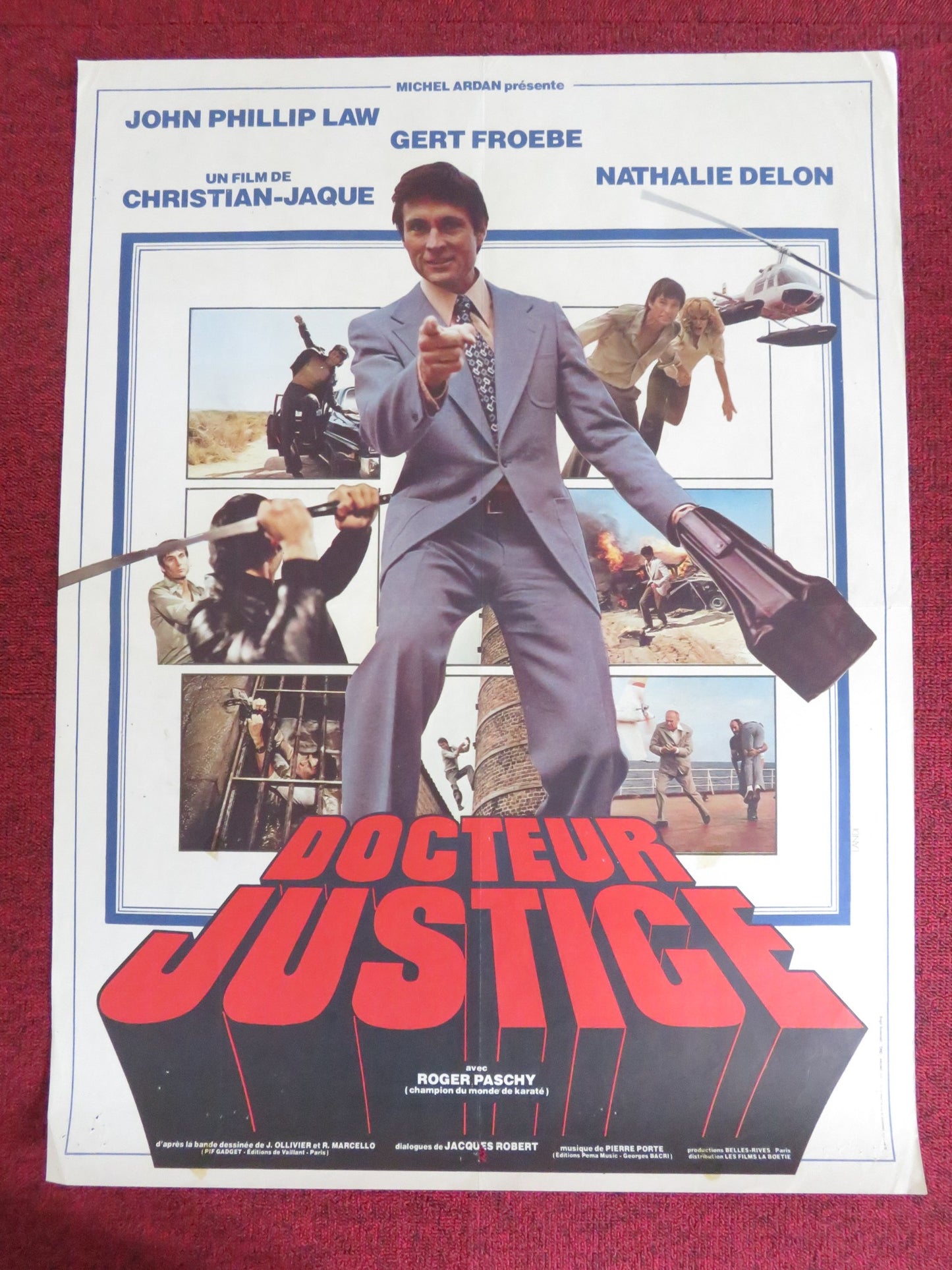 DOCTOR JUSTICE FRENCH POSTER ROLLED JOHN PHILLIP LAW GERT FROBE 1975