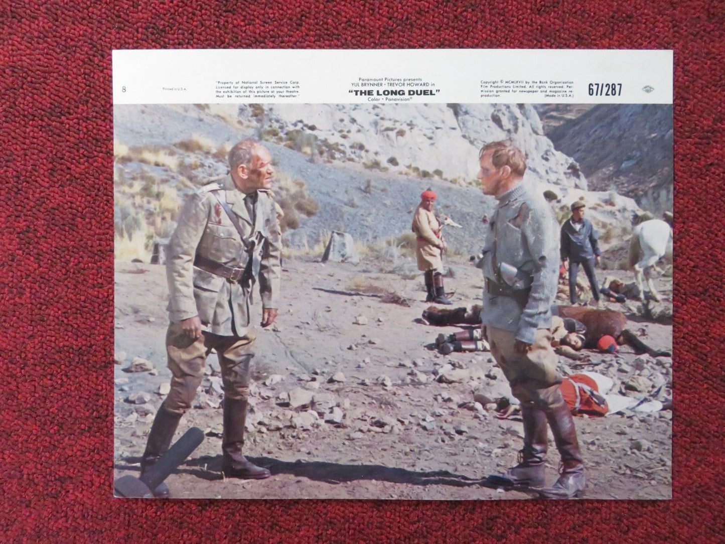 THE LONG DUEL- 8 LOBBY CARD YUL BRYNNER  TREVOR  HOWARD 1967