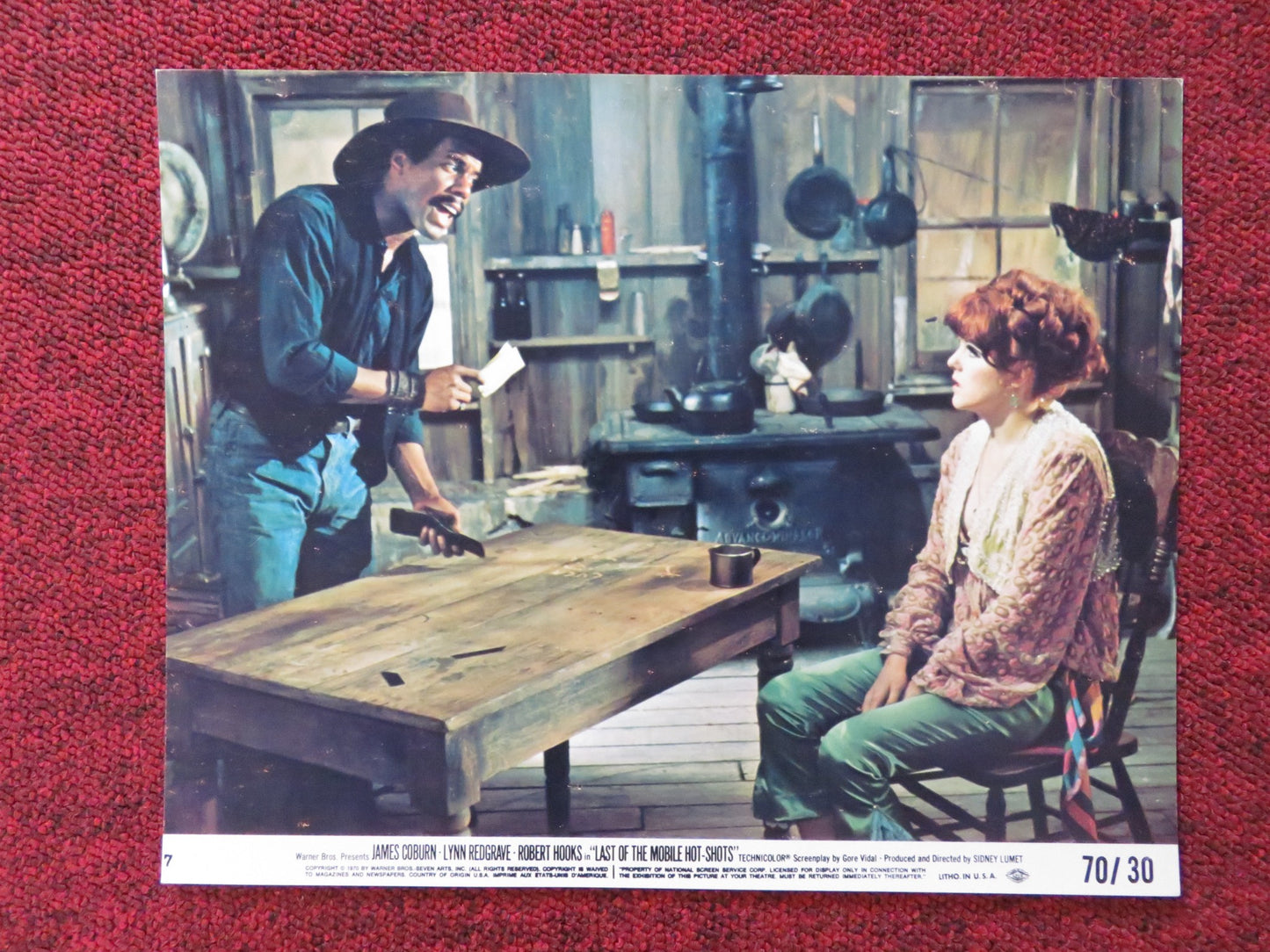 LAST OF THE MOBILE HOT-SHOTS - 7 LOBBY CARD JAMES COBURN LYNN REDGRAVE 1970