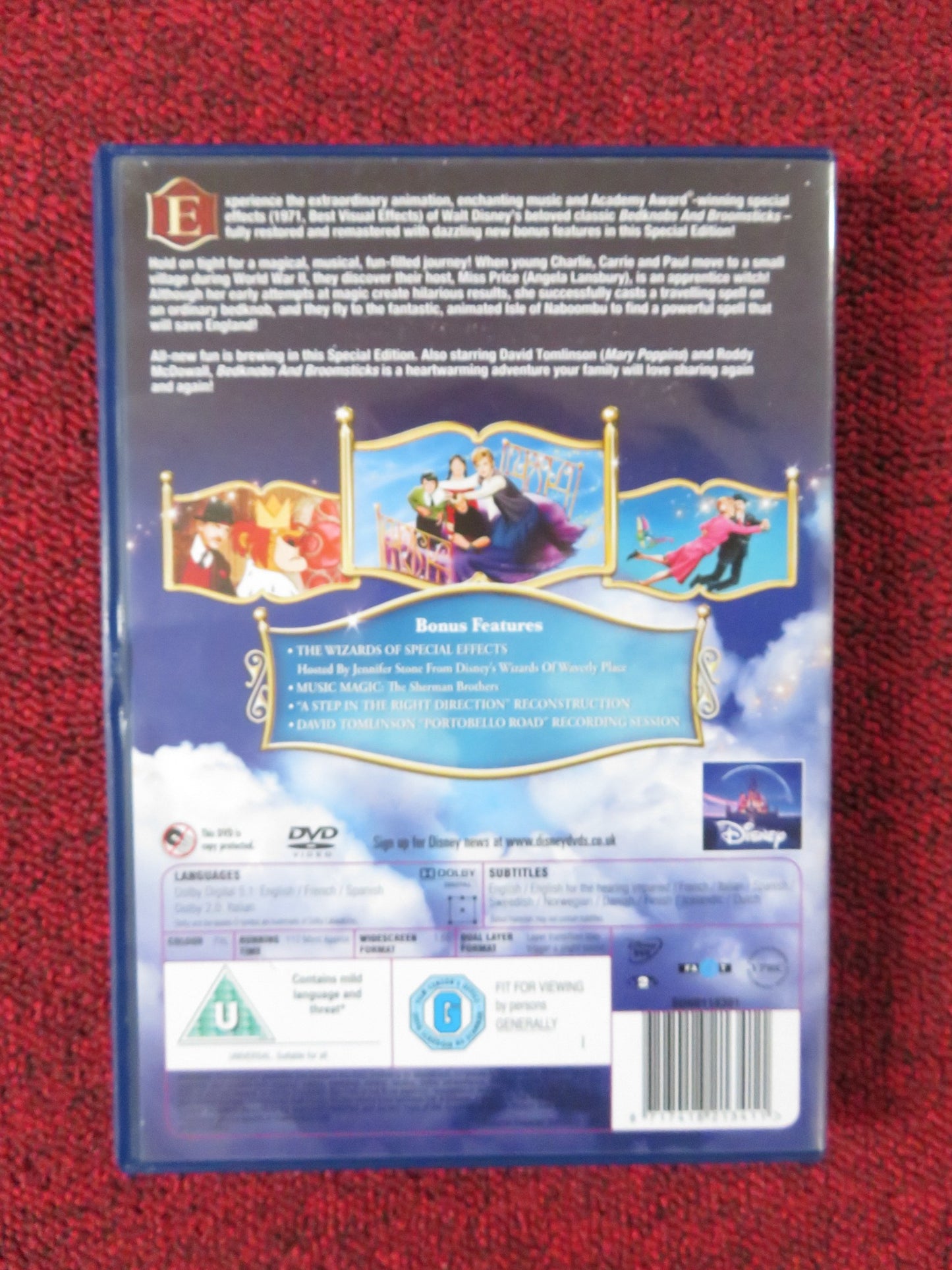 BEDKNOBS AND BROOMSTICKS (DVD) DISNEY ANGELA LANSBURY 1971 REGION 2