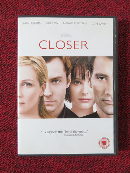 CLOSER (DVD) NATALIE PORTMAN JUDE LAW JULIA ROBERTS 2004 REGION 2