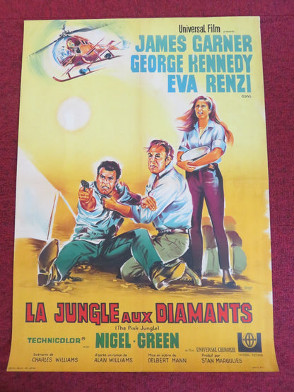 THE PINK JUNGLE FRENCH POSTER ROLLED JAMES GARNER GEORGE KENNEDY 1968