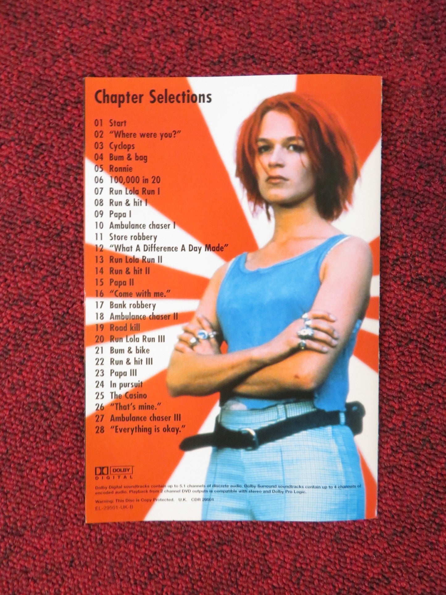 RUN LOLA RUN (DVD) FRANKA POTENTE MORITZ BLEIBTREU 1998 REGION 2