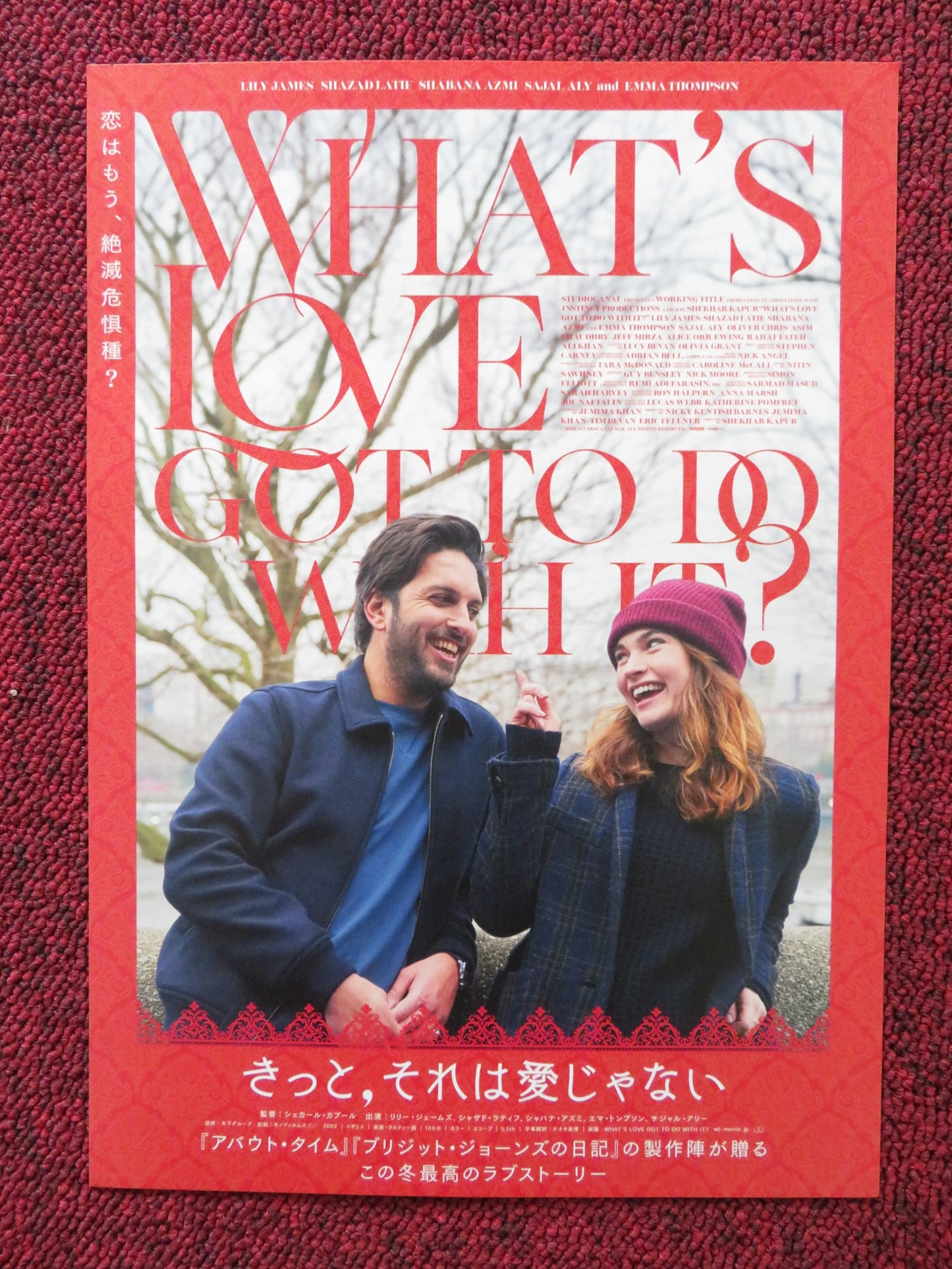 WHAT'S LOVE GOT TO DO WITH IT? JAPANESE CHIRASHI (B5) POSTER MIM SHAIKH 2022