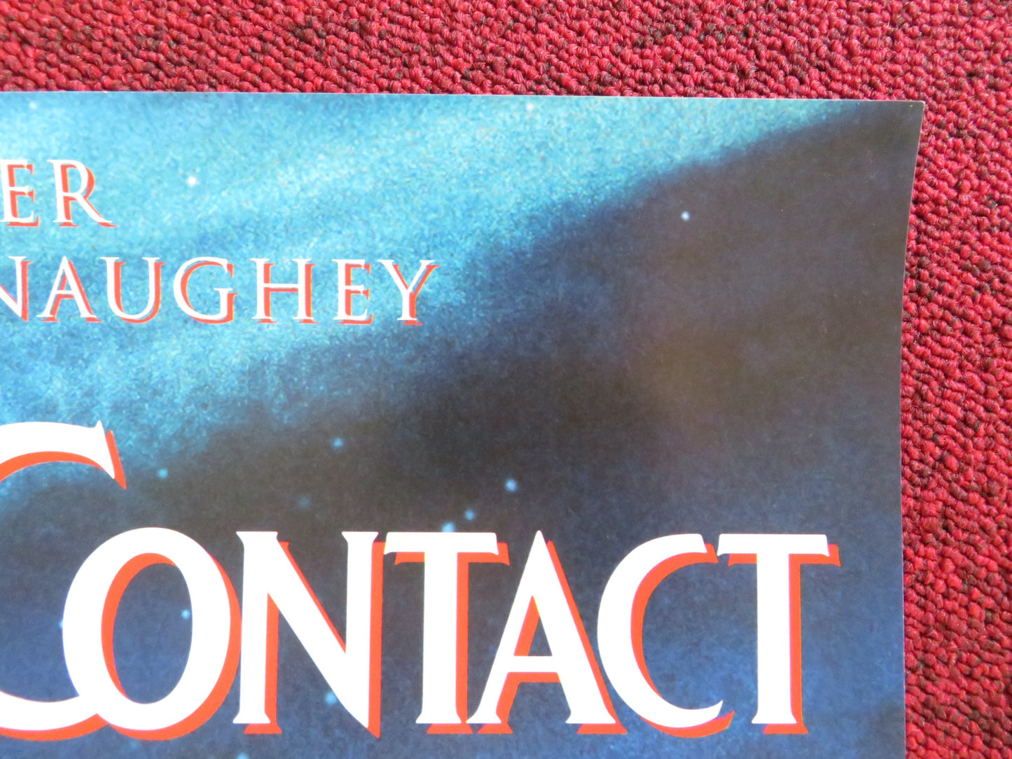 CONTACT VHS VIDEO POSTER JODIE FOSTER MATTHEW MCCONAUGHEY 1998