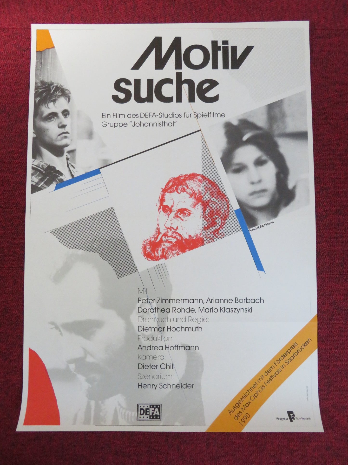 MOTIVSUCHE GERMAN POSTER ROLLED PETER ZIMMERMANN ARIANNE BORBACH 1990