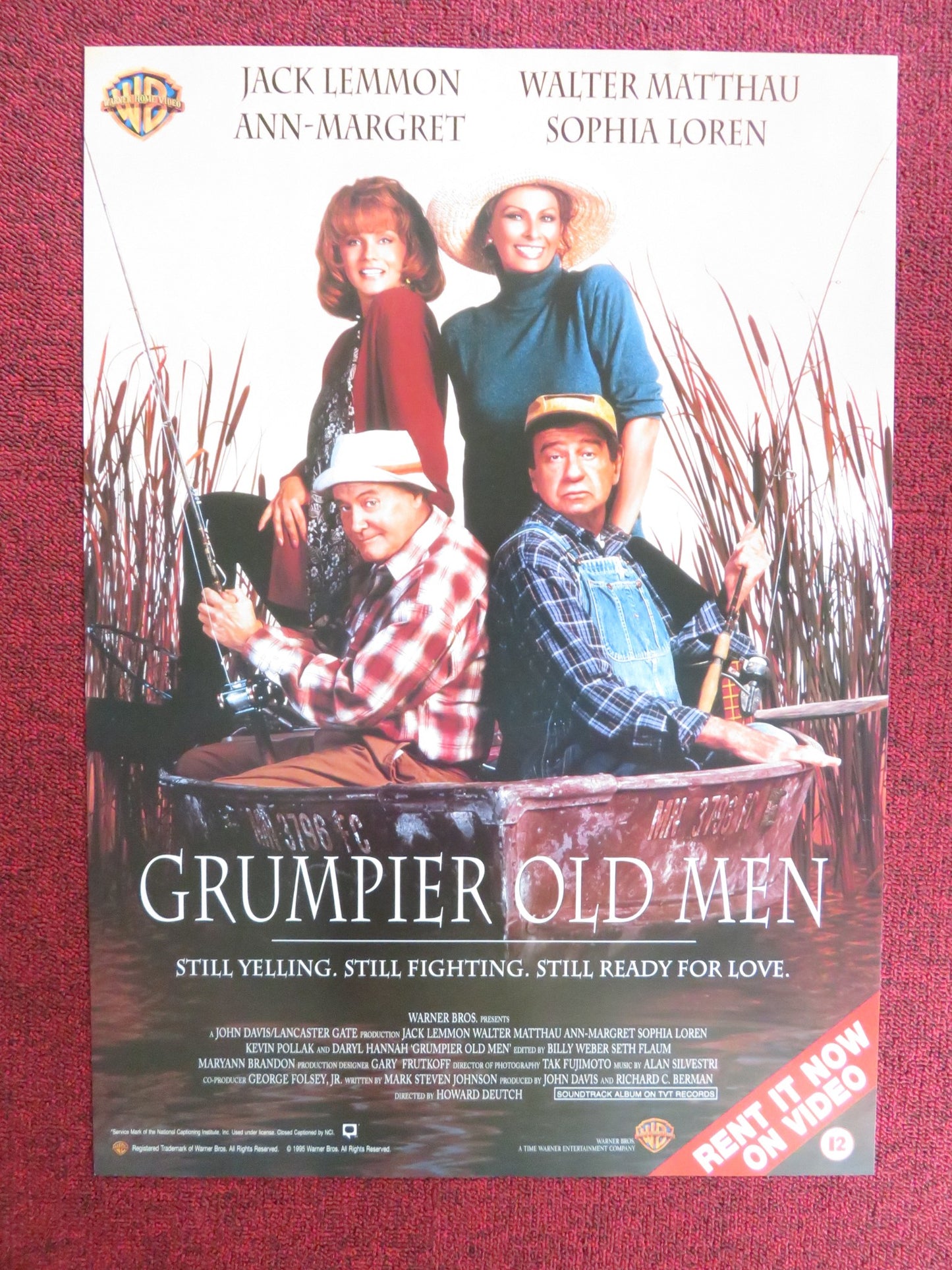 GRUMPIER OLD MEN VHS VIDEO POSTER JACK LEMMON WALTER MATTHAU 1995