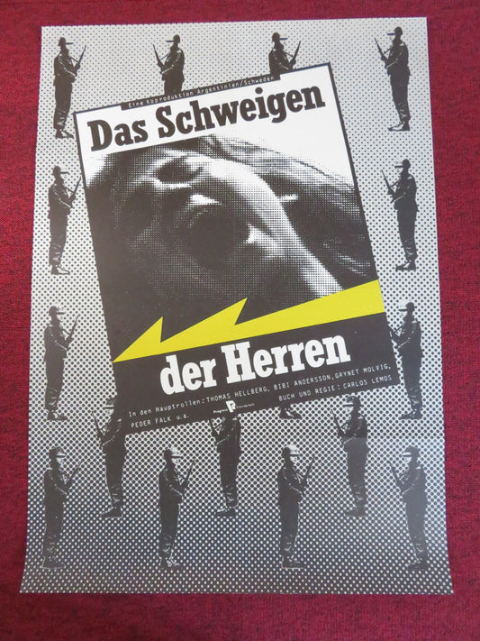 LOS DUENOS DEL SILENCIO GERMAN POSTER ROLLED THOMAS HELLBERG PEDER FALK 1987