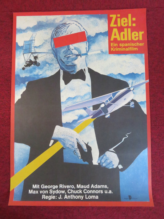 TARGET EAGLE GERMAN POSTER ROLLED JORGE RIVERO MAUD ADAMS MAX VON SYDOW 1982