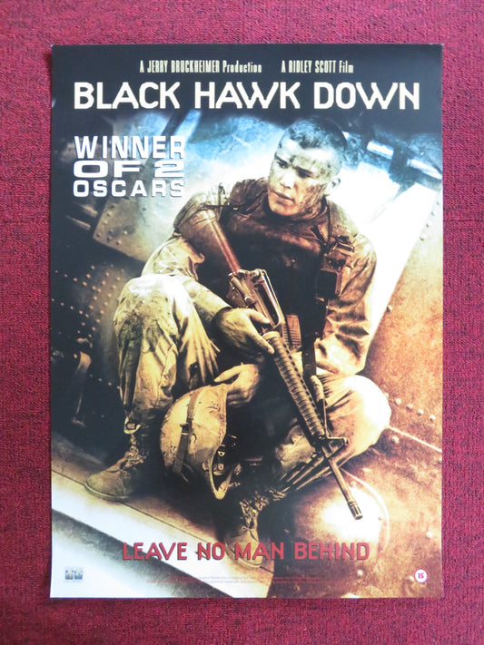 BLACK HAWK DOWN VHS VIDEO POSTER RIDLEY SCOTT JOSH HARTNETT EWAN MCGREGOR 2001
