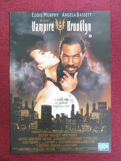 VAMPIRE IN BROOKLYN VHS VIDEO POSTER EDDIE MURPHY ANGELA BASSETT 1995