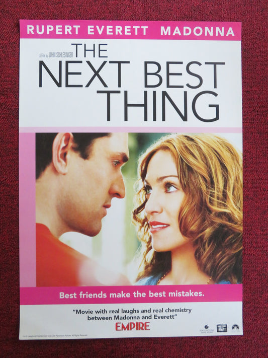 THE NEXT BEST THING VHS VIDEO POSTER MADONNA RUPERT EVERETT 2000