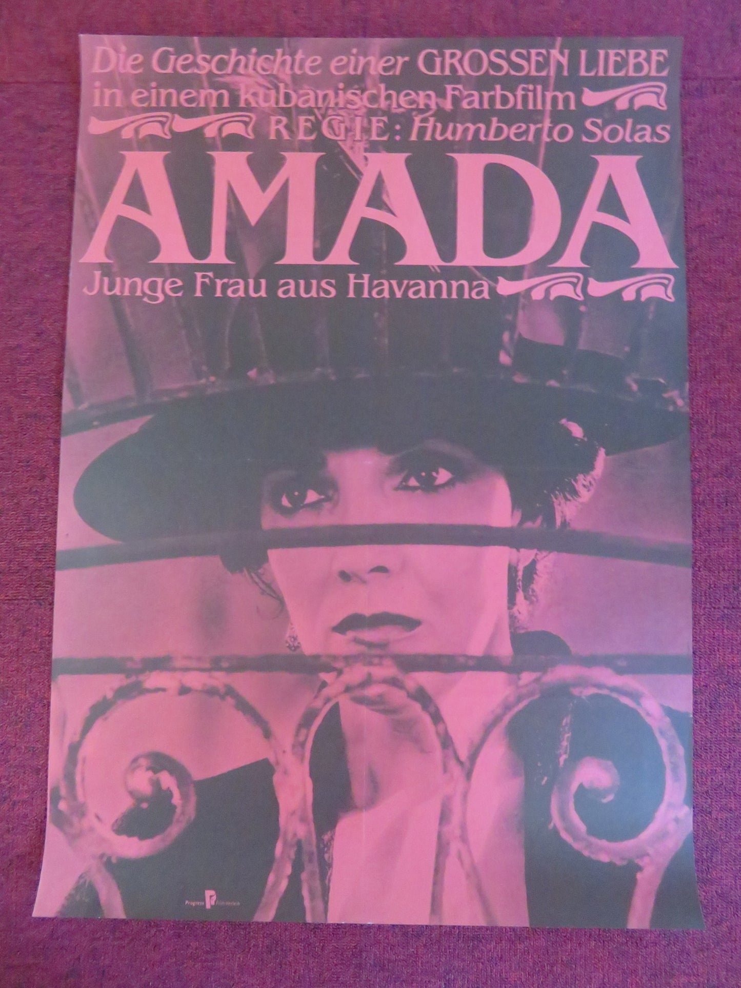 AMADA GERMAN POSTER ROLLED ESLINDA NUNEZ CESAR EVORA 1986