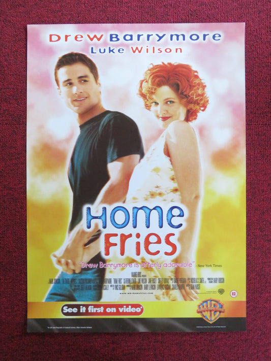 HOME FRIES VHS VIDEO POSTER DREW BARRYMORE LUKE WILSON 1999