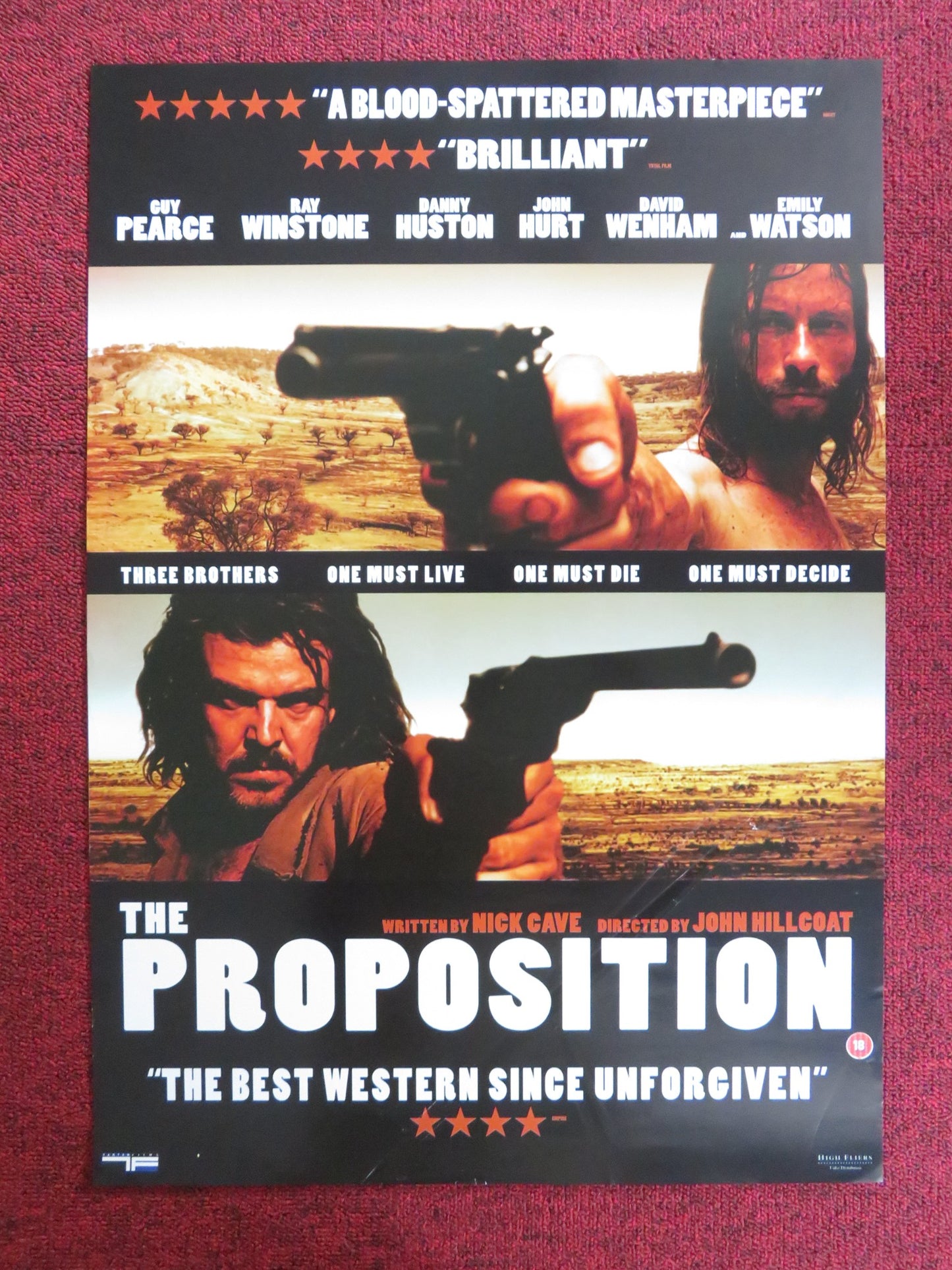 THE PROPOSITION VHS VIDEO POSTER GUY PEARCE RAY WINSTONE 2005