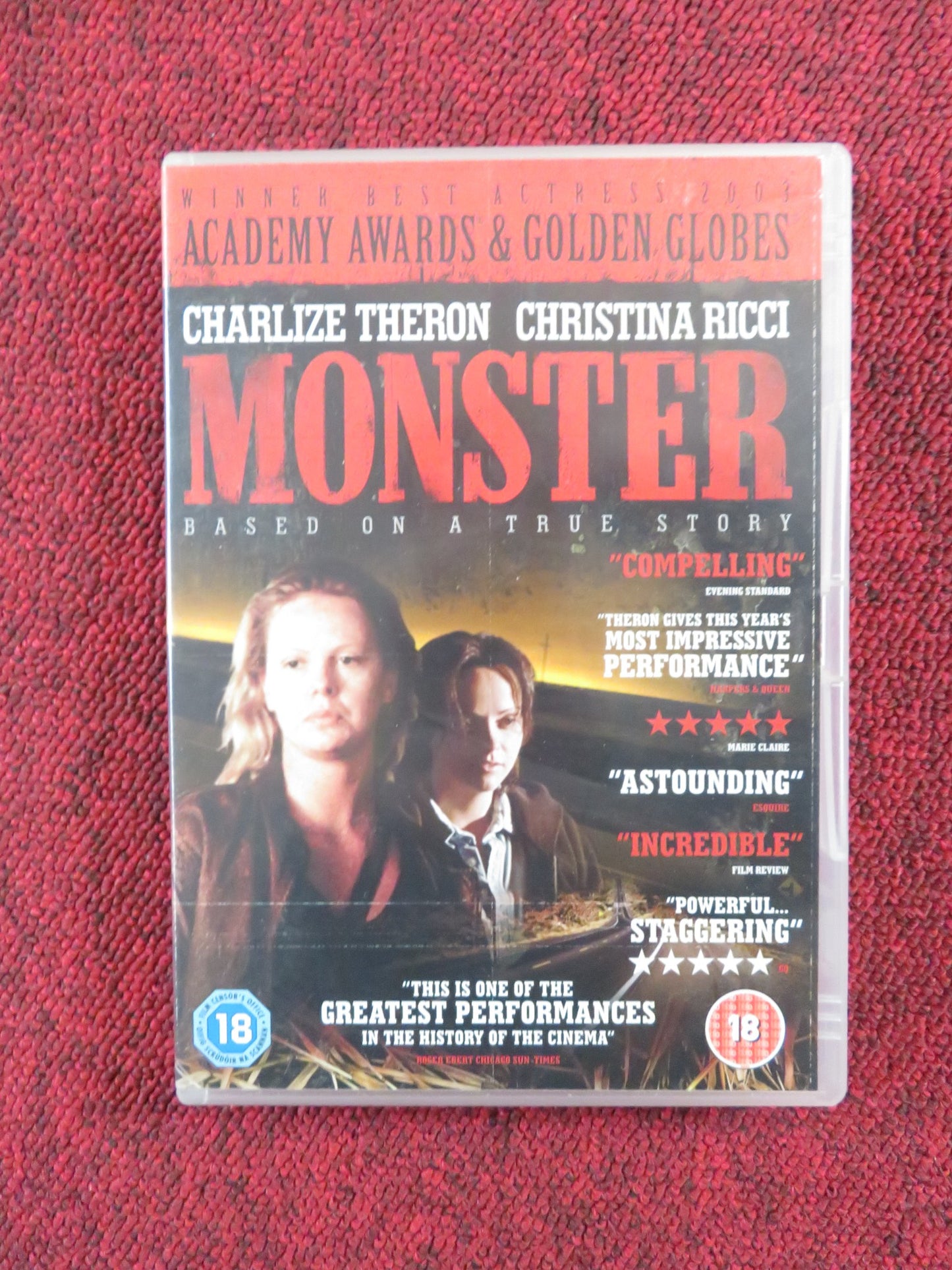 MONSTER (DVD) CHARLIZE THERON CHRISTINA RICCI 2003 REGION 2