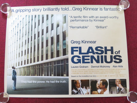 FLASH OF GENIUS UK QUAD ROLLED POSTER GREG KINNEAR TIM EDDIS 2008