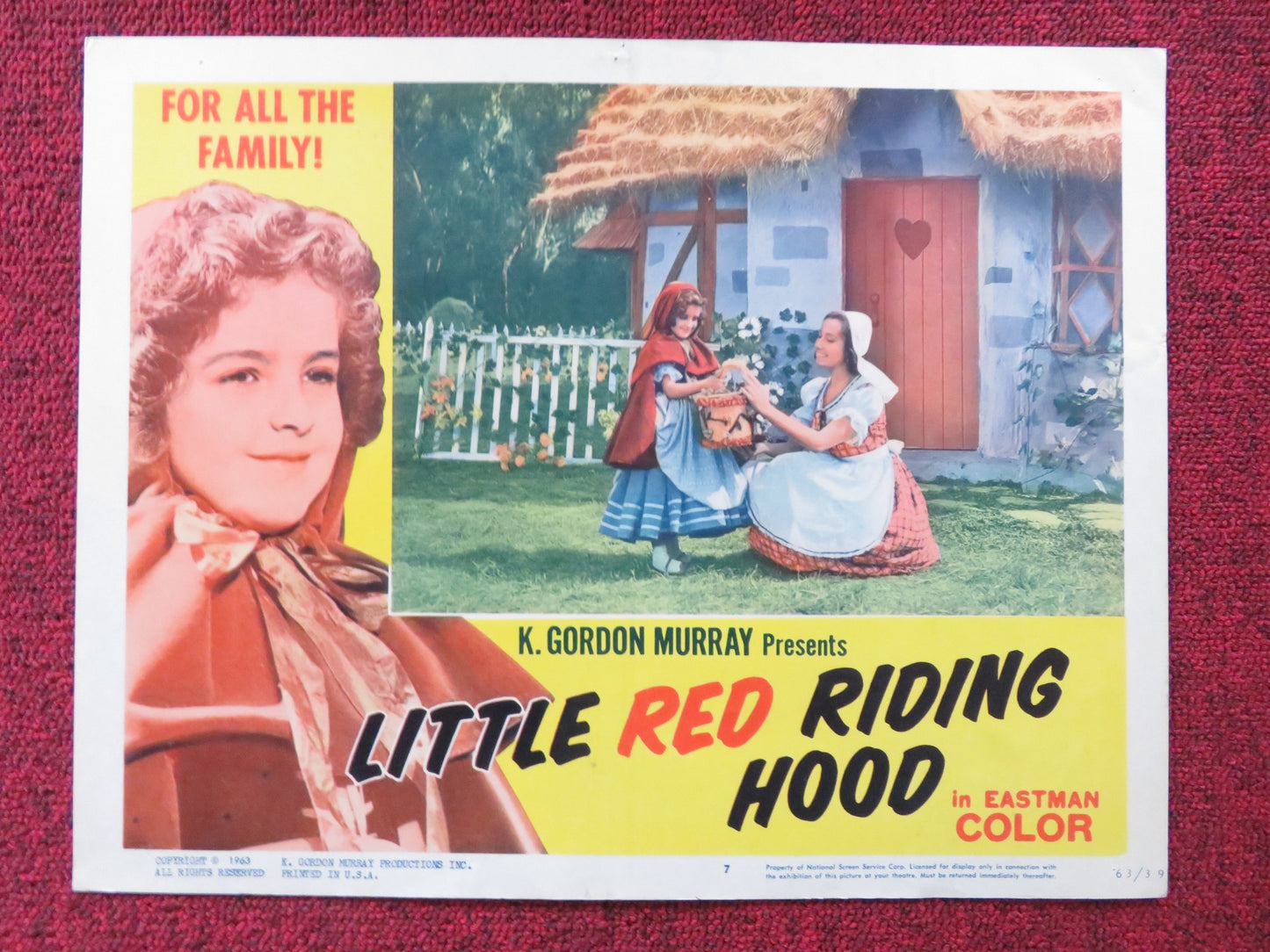 LITTLE RED RIDING HOOD US LOBBY CARD SET K. GORDON MURRAY MARIA GRACIA 1963