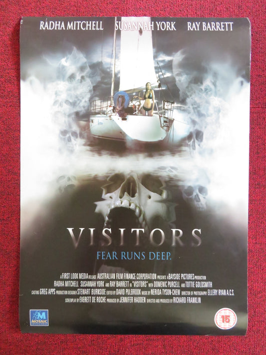 VISITORS VHS VIDEO POSTER RADHA MITCHELL SUSANNAH YORK 2003