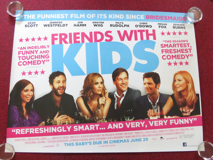 FRIENDS WITH KIDS UK QUAD ROLLED POSTER KRISTEN WIIG CHRIS O'DOWD 2011