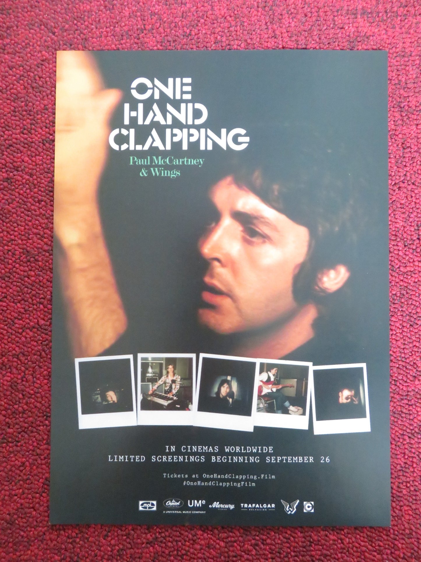 ONE HAND CLAPPING JAPANESE CHIRASHI (B5) POSTER PAUL MCCARTNEY WINGS 2024