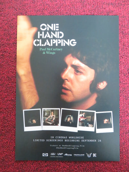 ONE HAND CLAPPING JAPANESE CHIRASHI (B5) POSTER PAUL MCCARTNEY WINGS 2024