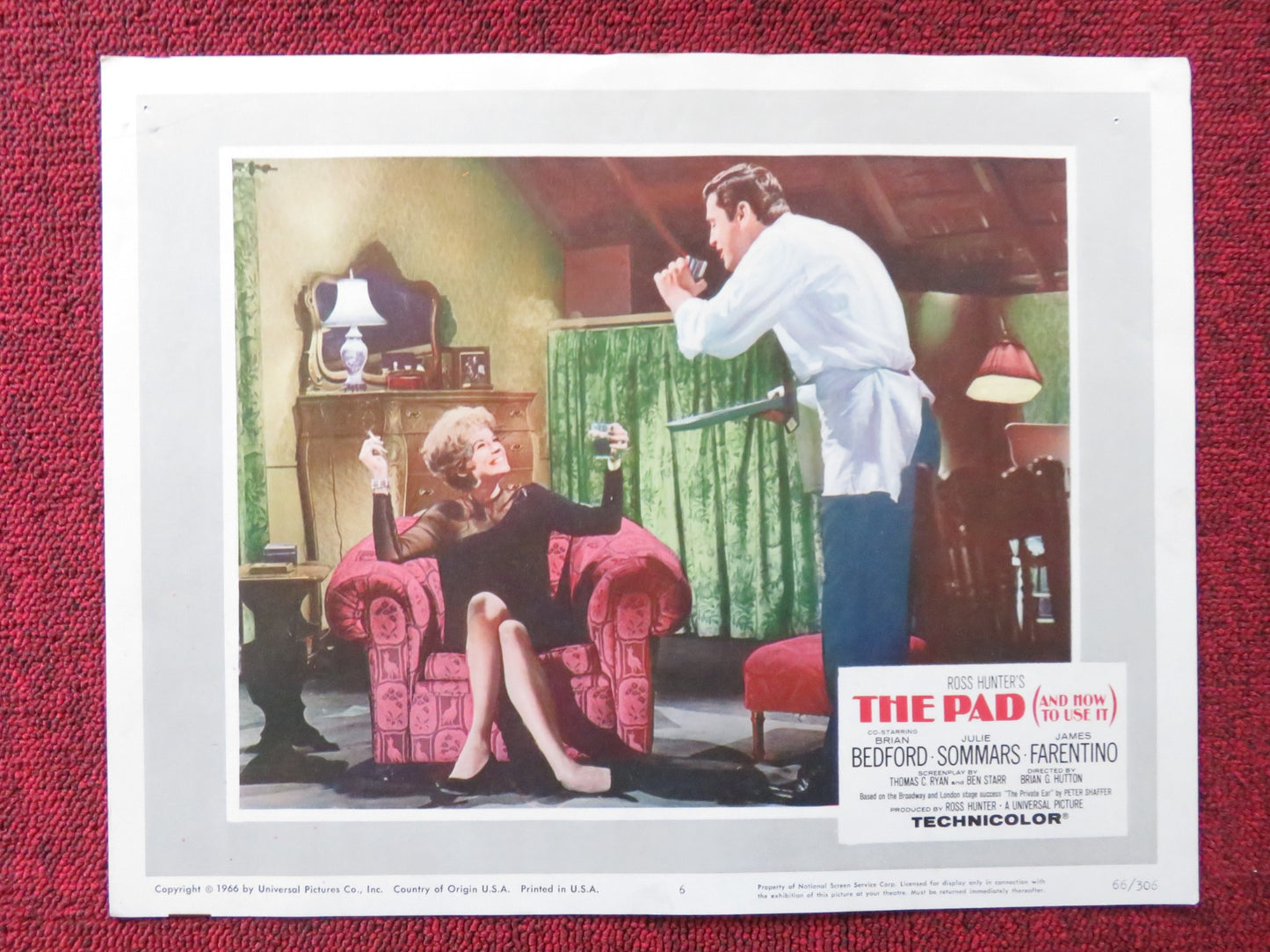 THE PAD (AND HOW TO USE IT) US LOBBY CARD FULL SET BRIAN BEDFORD J. SOMMARS 1966