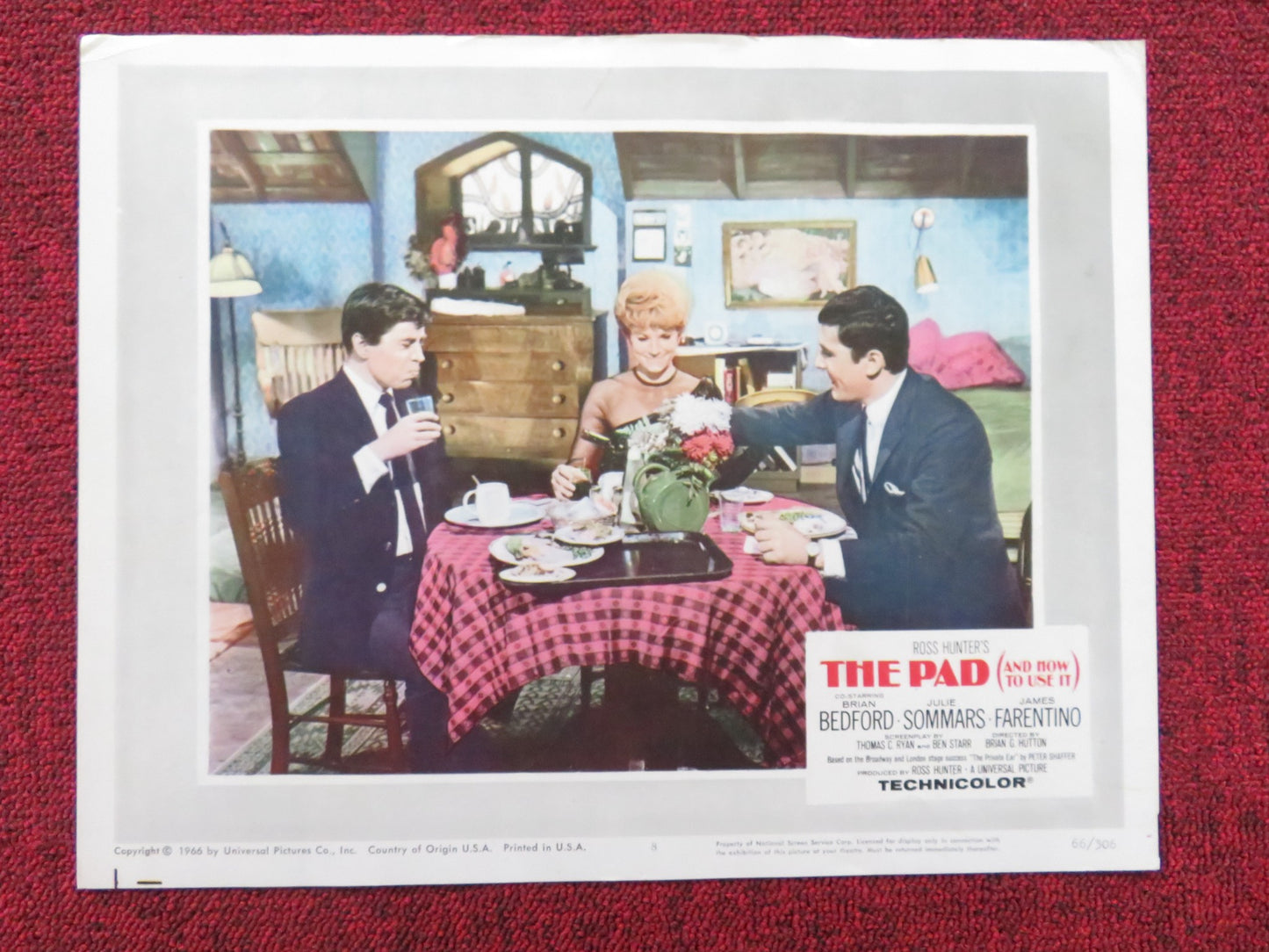 THE PAD (AND HOW TO USE IT) US LOBBY CARD FULL SET BRIAN BEDFORD J. SOMMARS 1966