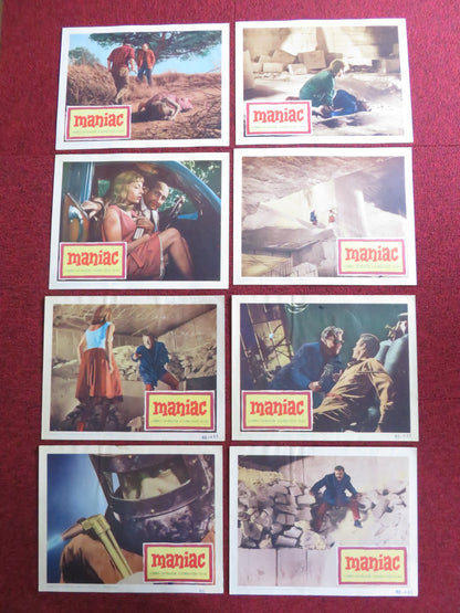 MANIAC US LOBBY CARD FULL SET HAMMER KERWIN MATHEWS NADIA GRAY 1962