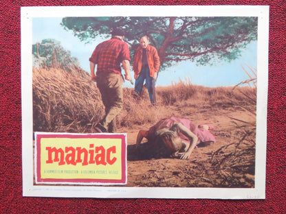 MANIAC US LOBBY CARD FULL SET HAMMER KERWIN MATHEWS NADIA GRAY 1962