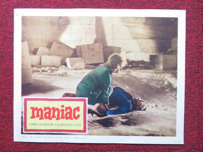 MANIAC US LOBBY CARD FULL SET HAMMER KERWIN MATHEWS NADIA GRAY 1962